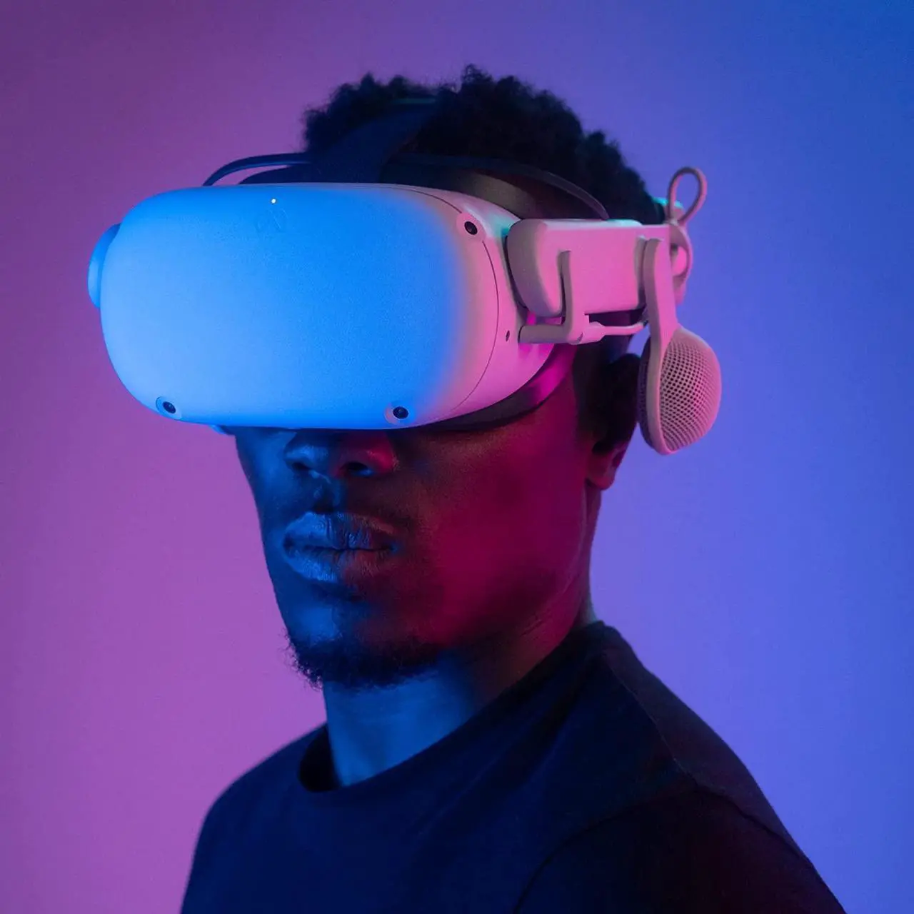 Alt view image 5 of 6 - Logitech Chorus VR Off-Ear Headset for Meta Quest 2 - White