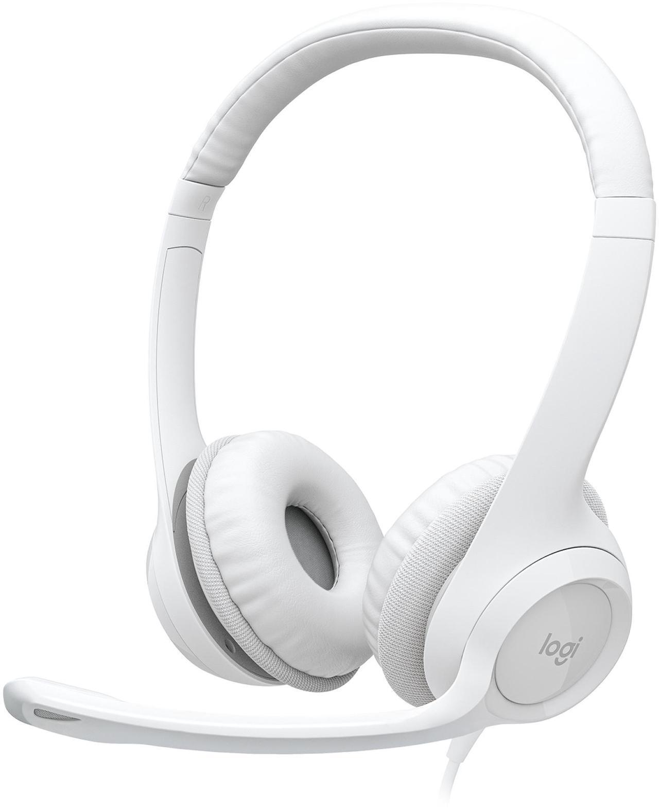Main image of Logitech H390 Wired Headset for PC/Laptop, Stereo Headphones with Noise Cancelling Microphone, USB-A, In-Line Controls, off white