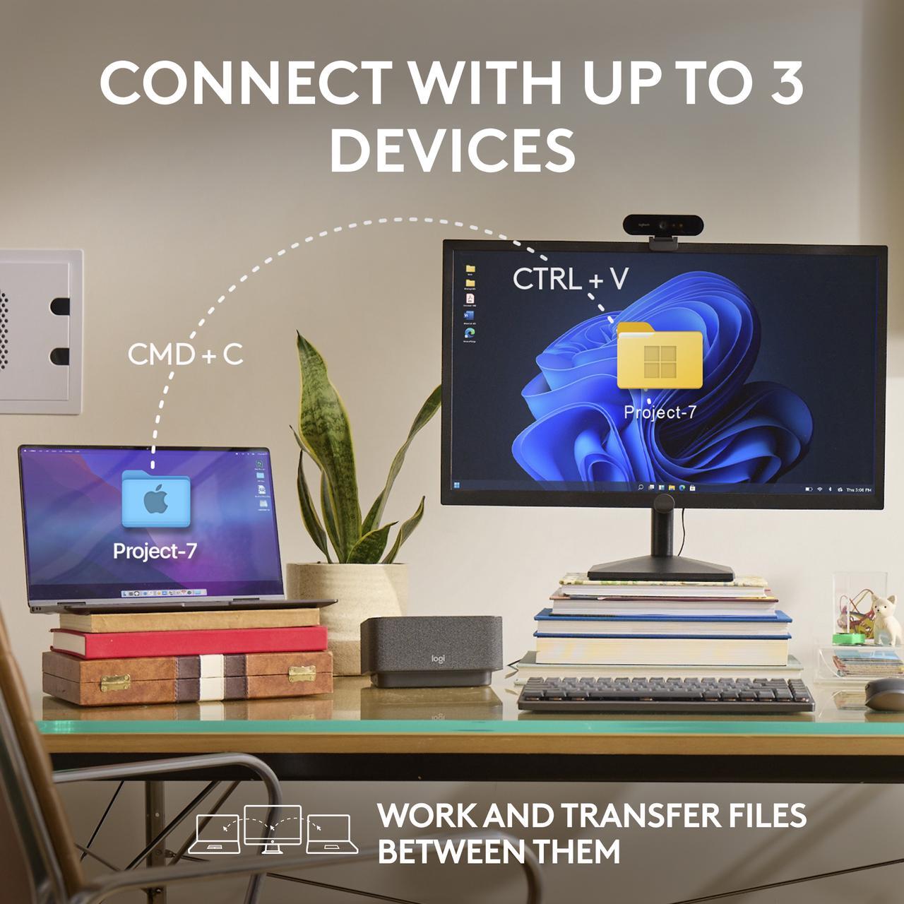 Logitech MX Anywhere 3S Compact Wireless Mouse, Fast Scrolling, 8K DPI Any-Surface Tracking, Quiet Clicks, Programmable Buttons, USB C, Bluetooth,