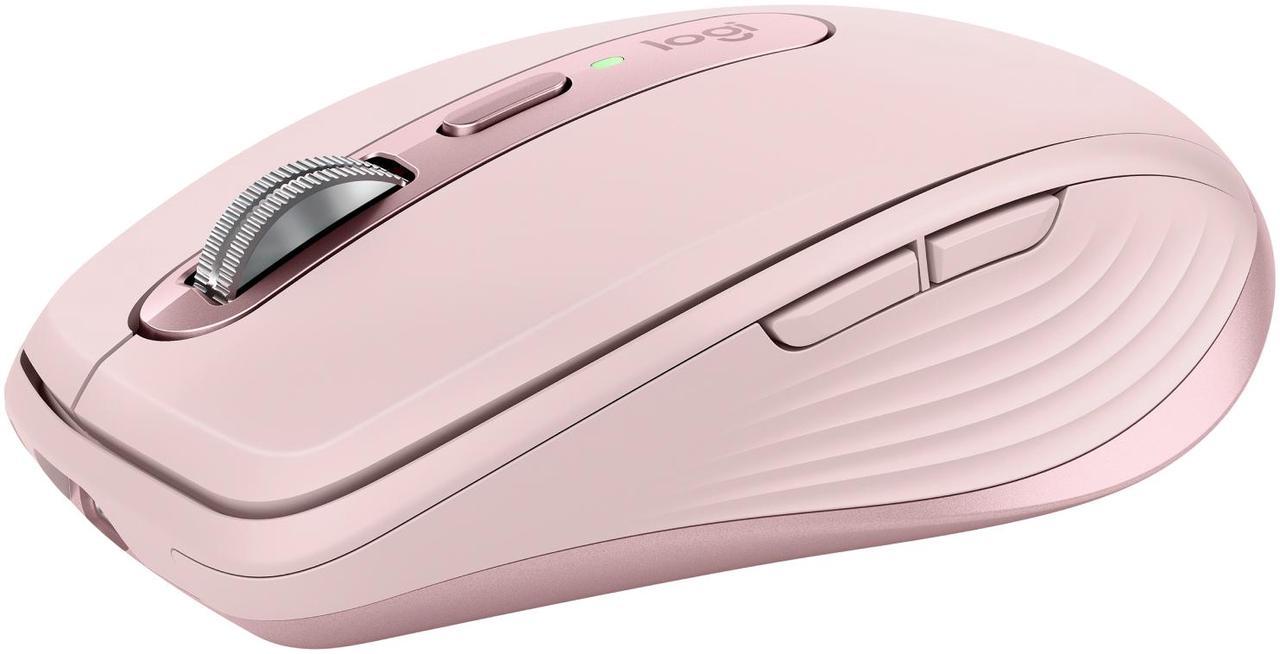 Main image of Logitech MX Anywhere 3S Compact Wireless Mouse, Fast Scrolling, 8K DPI Any-Surface Tracking, Quiet Clicks, Programmable Buttons, USB C, Bluetooth, Windows PC, Linux, Chrome, Mac, Rose