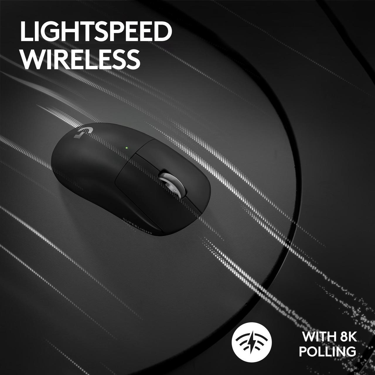 Alt view image 6 of 10 - Logitech G PRO X SUPERLIGHT 2 Lightspeed Wireless Gaming Mouse, Lightweight, LIGHTFORCE Hybrid Switches, Hero 2 Sensor, 44,000 DPI, 5 Programmable Buttons, USB-C Charging, PC & Mac