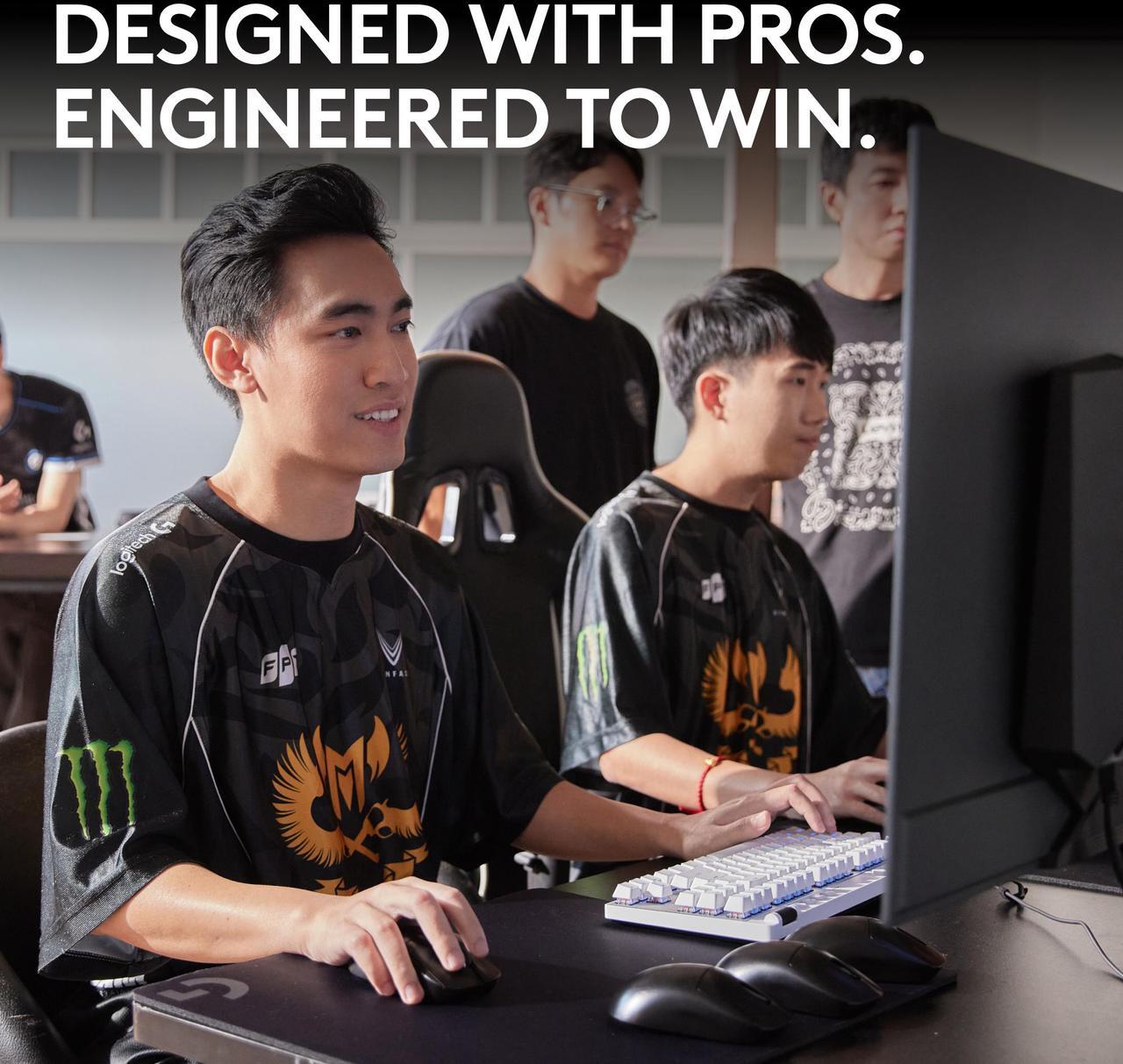 Alt view image 2 of 10 - Logitech G PRO X Superlight 2 Lightspeed Wireless Gaming Mouse, Lightweight, LIGHTFORCE Hybrid Switches, Hero 2 Sensor, 32,000 DPI, 5 Programmable Buttons, USB-C Charging, PC & Mac - White