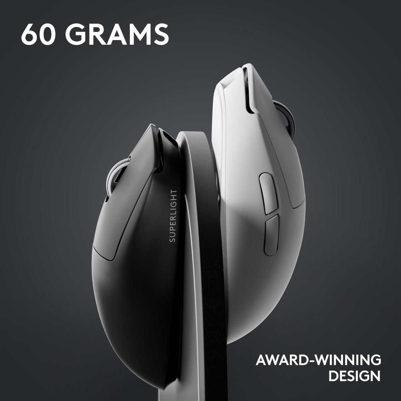 Alt view image 8 of 10 - Logitech G PRO X Superlight 2 Lightspeed Wireless Gaming Mouse, Lightweight, LIGHTFORCE Hybrid Switches, Hero 2 Sensor, 32,000 DPI, 5 Programmable Buttons, USB-C Charging, PC & Mac - White
