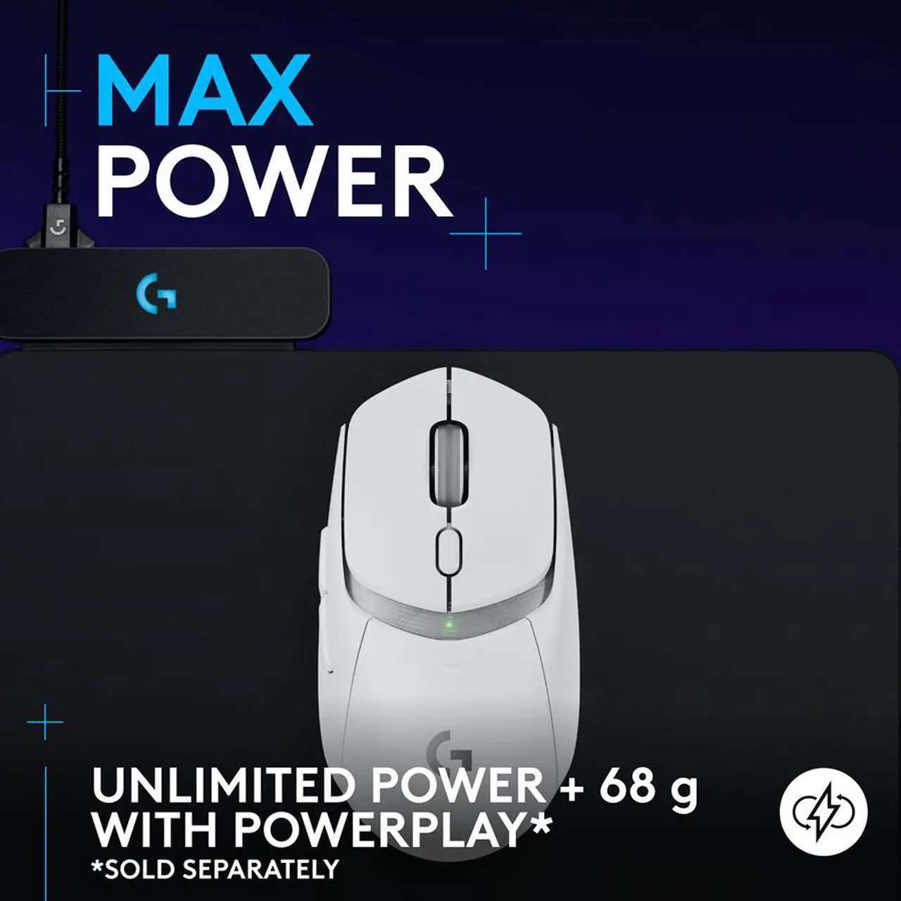 Alt view image 7 of 9 - Logitech G309 LIGHTSPEED Wireless Gaming Mouse, Lightweight, LIGHTFORCE Hybrid Switches, HERO 25K Sensor, 300+ Hour Battery Life With AA Battery, 6 Programmable Buttons, PC & Mac - White