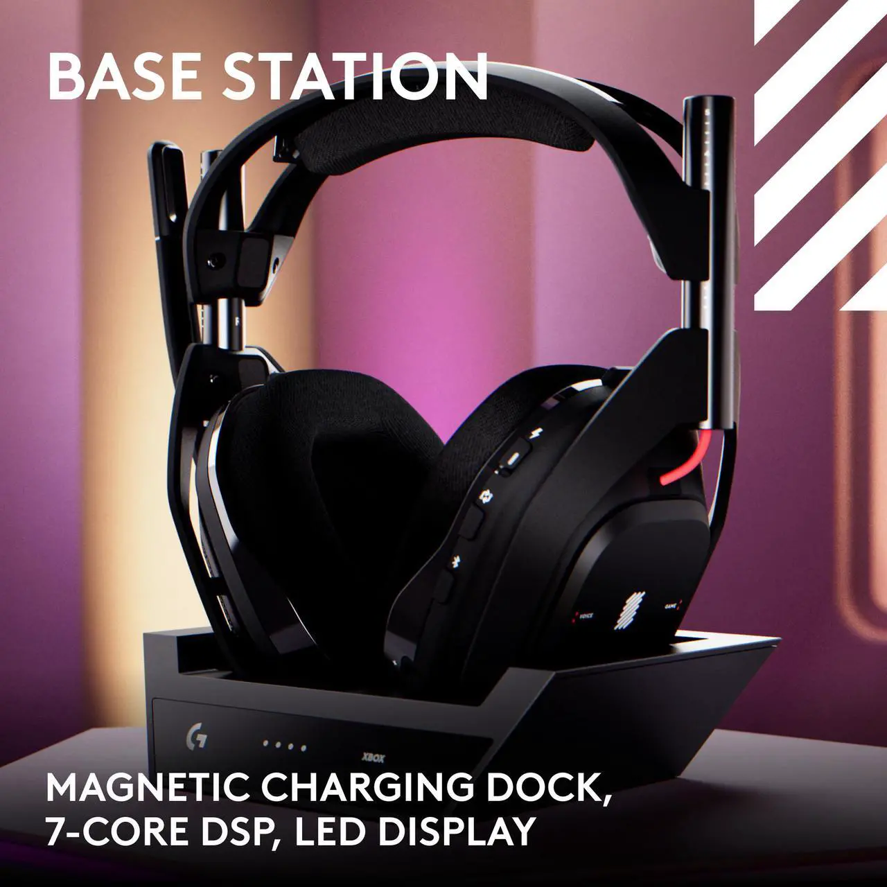 Alt view image 10 of 11 - Logitech A50 Circumaural Wireless Gaming Headset w/ Mic