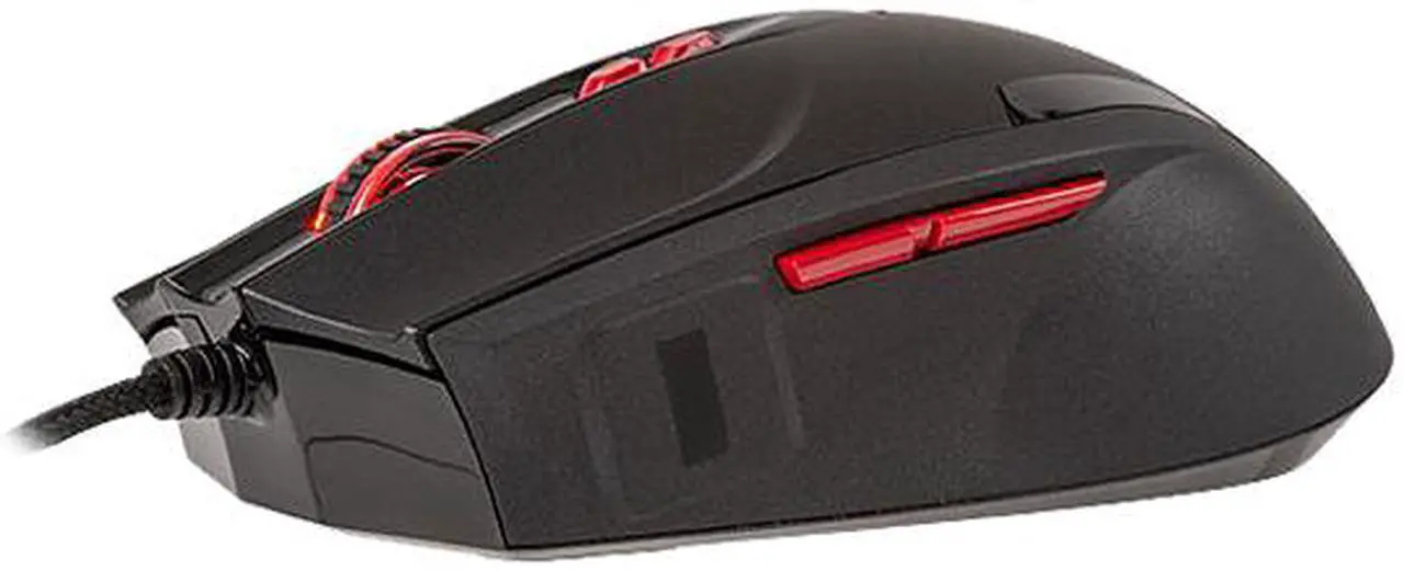 Alt view image 3 of 6 - Tt eSPORTS Black FP MO-BKV-WDLGBK-01 Black 7 Buttons 1 x Wheel USB Wired Laser 5700 dpi Fingerprint Mouse