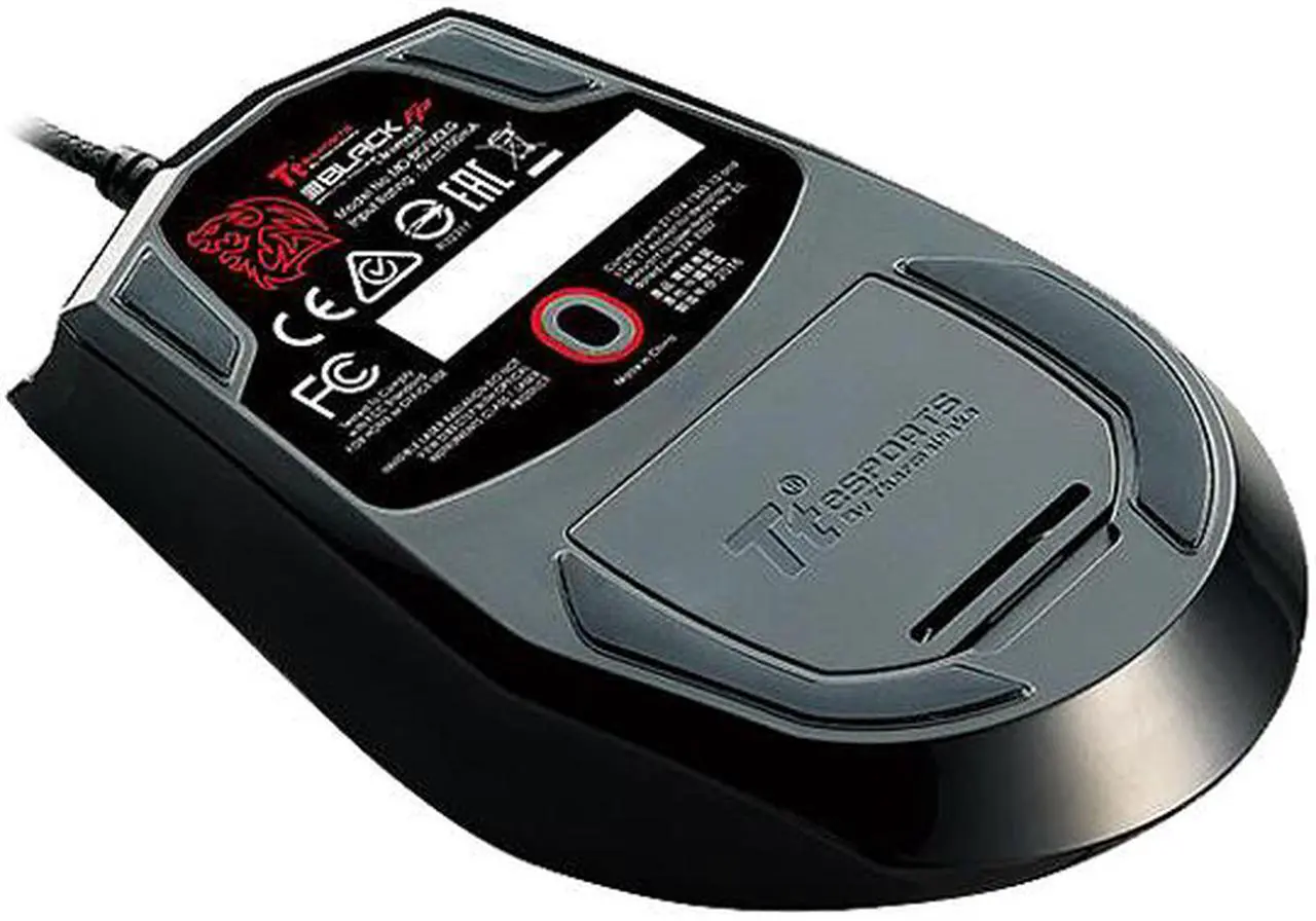 Alt view image 5 of 6 - Tt eSPORTS Black FP MO-BKV-WDLGBK-01 Black 7 Buttons 1 x Wheel USB Wired Laser 5700 dpi Fingerprint Mouse