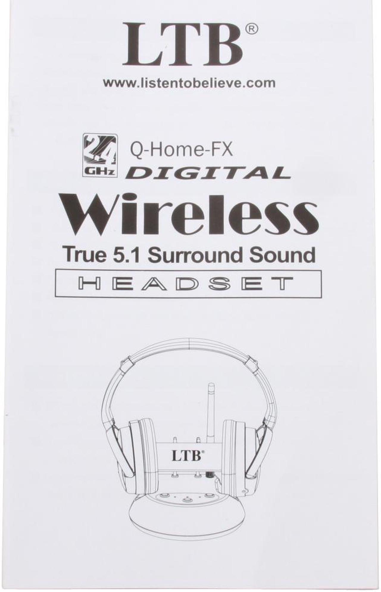Alt view image 11 of 12 - LTB Q-Home-FX Circumaural 2.4GHz Dolby Digital & Digital Stereo Wireless Headphone