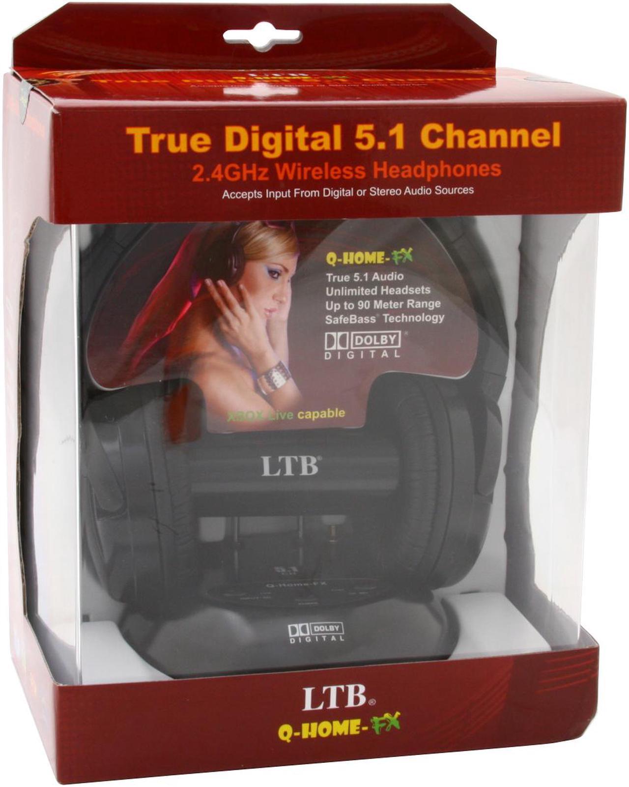 Alt view image 12 of 12 - LTB Q-Home-FX Circumaural 2.4GHz Dolby Digital & Digital Stereo Wireless Headphone