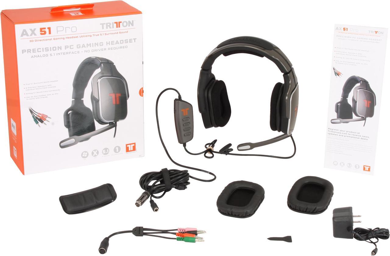 Alt view image 7 of 7 - TRITTON AX51 Pro 5.1 True Surround Sound Headset WITH 8 PRECISION SPEAKERS, DESIGNED for PC – 3.5mm Analog Input