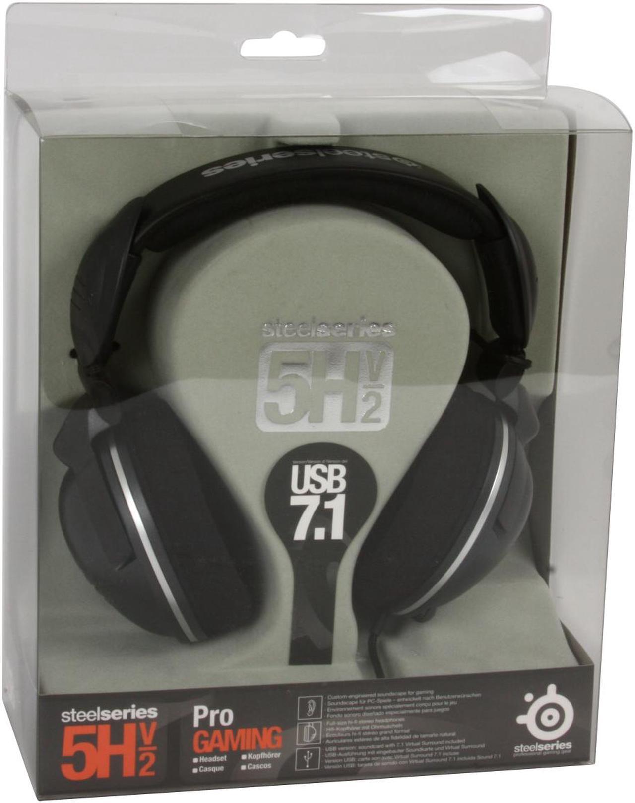 Alt view image 9 of 9 - SteelSeries 61001SS 3.5mm/ USB Connector Circumaural 5H v2 Professional Gaming Headset