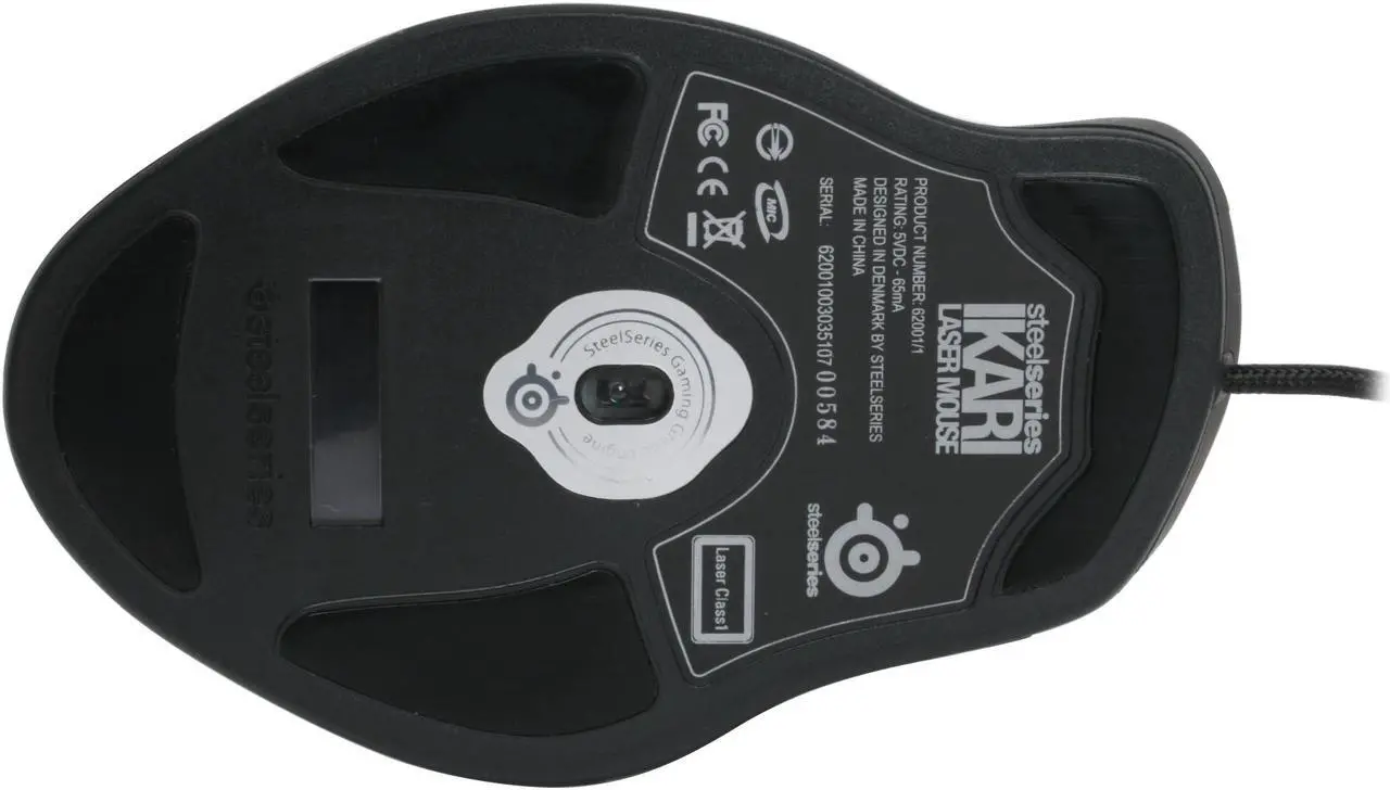 Alt view image 6 of 8 - SteelSeries Ikari Black 5 Buttons 1 x Wheel USB Wired Laser Mouse