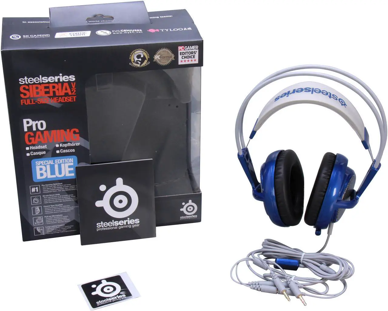 SteelSeries Siberia V2 Circumaural Full-Size Gaming Headset - Blue ...