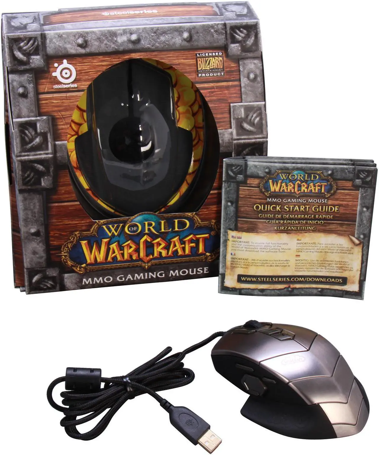 Alt view image 6 of 7 - SteelSeries World of Warcraft MMO 62006-BP 15 Buttons USB Wired Gaming Mouse