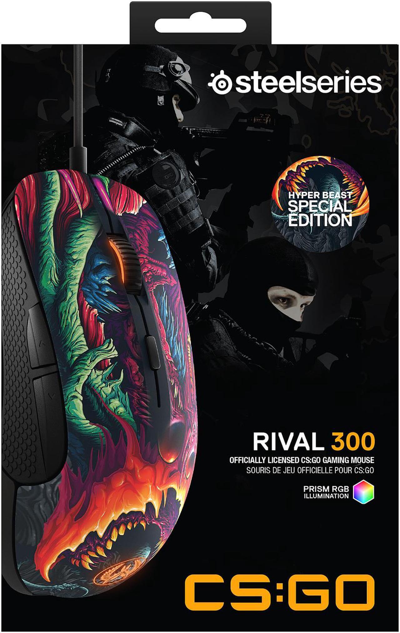 Alt view image 8 of 9 - SteelSeries Rival 300 CS: GO Hyper Beast Edition 62363 Multi color 6 Buttons 1 x Wheel USB Wired Optical Gaming Mice
