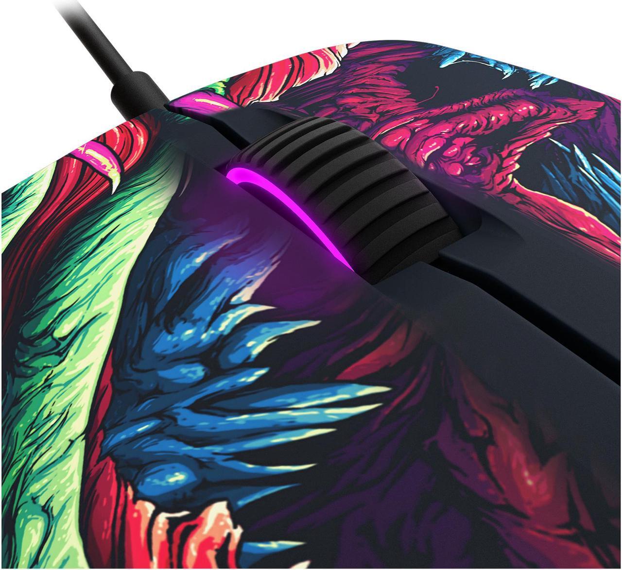 Alt view image 7 of 9 - SteelSeries Rival 300 CS: GO Hyper Beast Edition 62363 Multi color 6 Buttons 1 x Wheel USB Wired Optical Gaming Mice