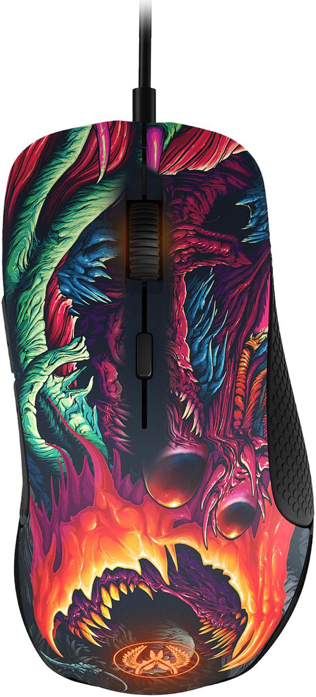 Main image of SteelSeries Rival 300 CS: GO Hyper Beast Edition 62363 Multi color 6 Buttons 1 x Wheel USB Wired Optical Gaming Mice