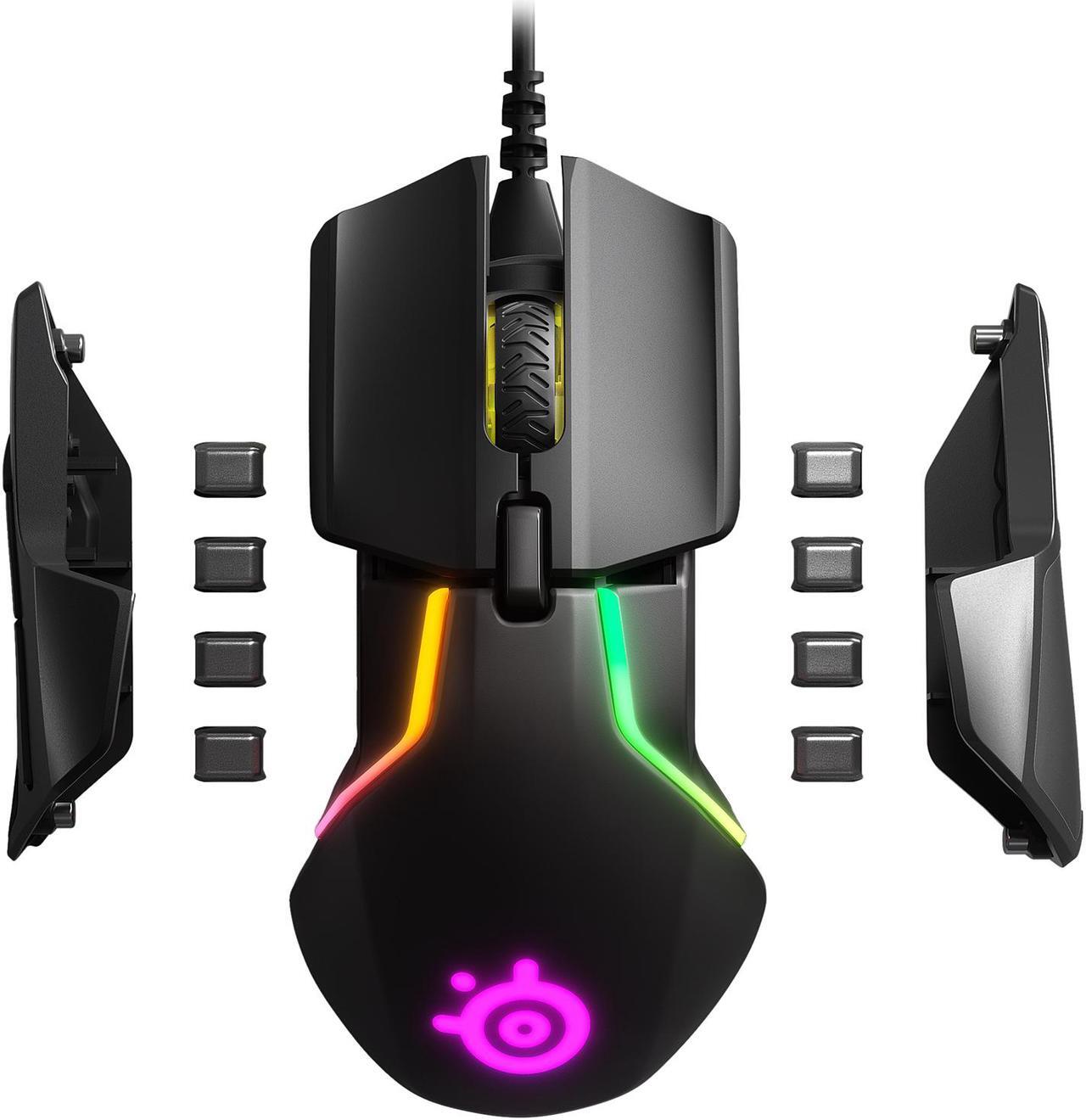 Alt view image 4 of 5 - Steelseries Rival 600 Gaming Mouse - 12,000 CPI TrueMove3+ Dual Optical Sensor - 0.05 Lift-off Distance - Weight System - RGB Lighting