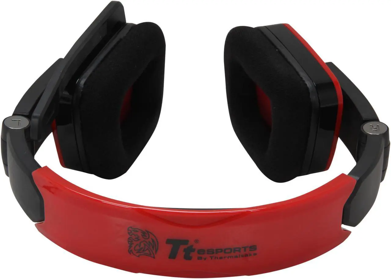 Alt view image 4 of 8 - Tt eSPORTS SHOCK 3.5mm x2 Connector Headset - Blasting Red