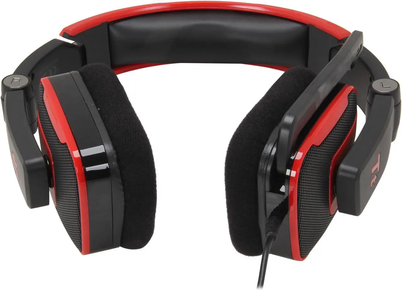 Alt view image 5 of 8 - Tt eSPORTS SHOCK 3.5mm x2 Connector Headset - Blasting Red