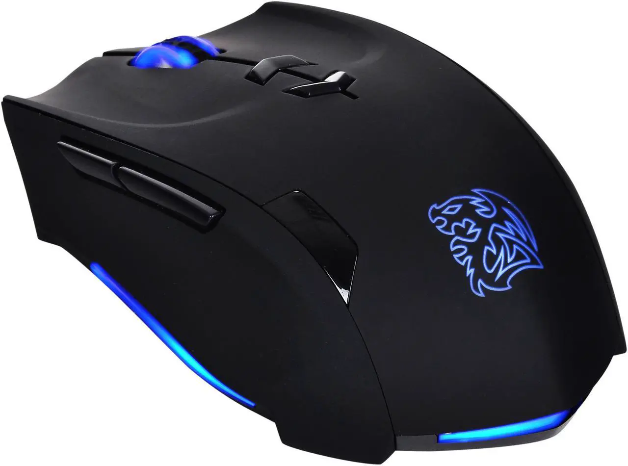 Alt view image 3 of 13 - Tt eSPORTS THERON MO-TRN006DT Black 1 x Wheel USB Wired Laser Gaming Mouse