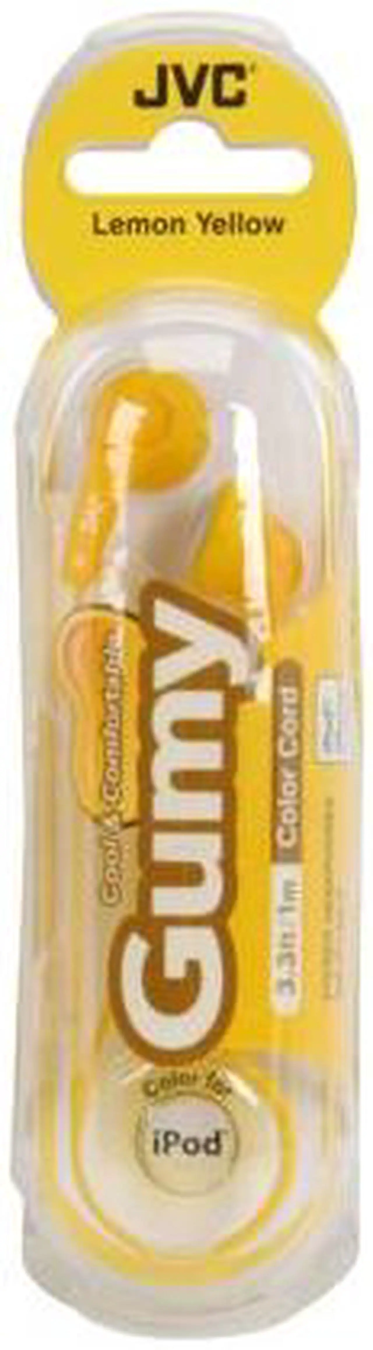 Main image of JVC Gumy HA-F140-Y 3.5mm Gold-Plated Connector Earbud Yellow Headphone