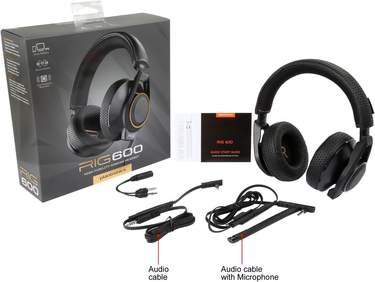 Alt view image 8 of 7 - Plantronics RIG 600 Gaming Headset with High-Fidelity Sound and Removable Mic, Professional Gaming Headset