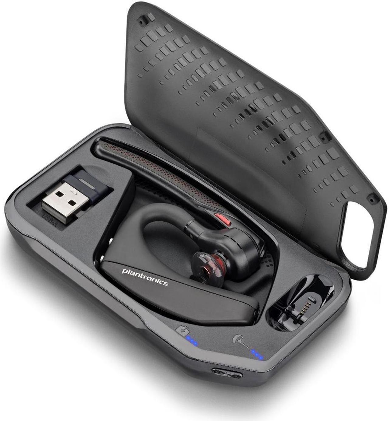 Alt view image 3 of 4 - Poly - Voyager 5200 UC (Plantronics) - Bluetooth Single-Ear (Monaural) Headset - USB-A Compatible to connect to your PC and/or Mac - Works with Teams, Zoom & more - Noise Canceling