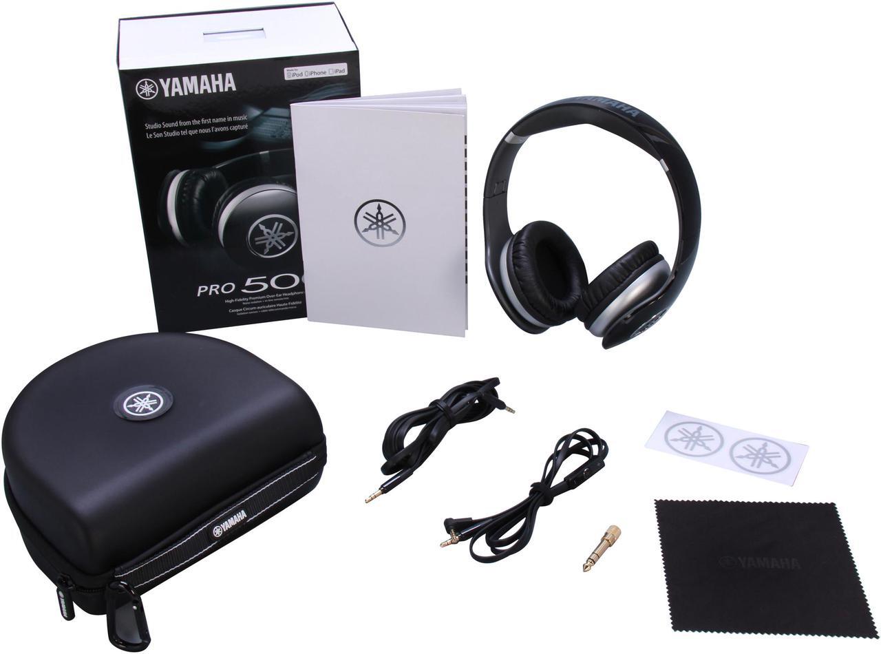 Alt view image 7 of 7 - Yamaha PRO 500 High-Fidelity Over-Ear Headphones (Piano Black) - HPH-PRO500BL