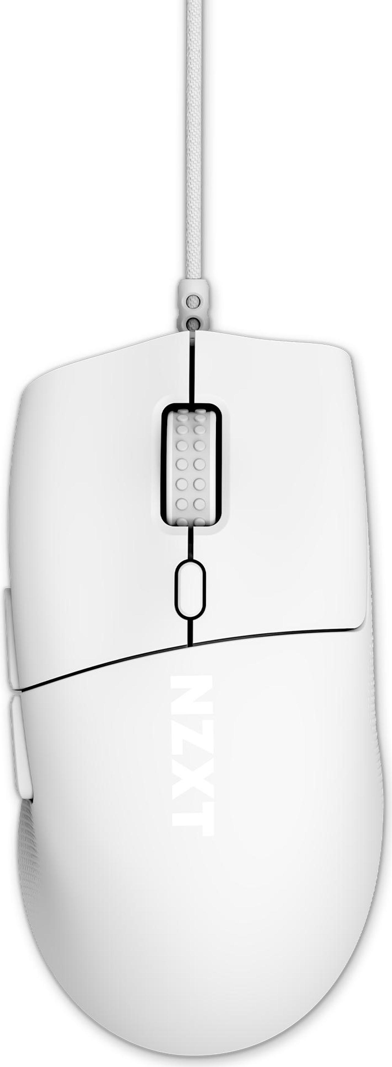 NZXT Lift 2 Ergo LIGHTWEIGHT Ergonomic Wired Gaming Mouse, optical switches, 26,000 DPI, 8K polling rate, White