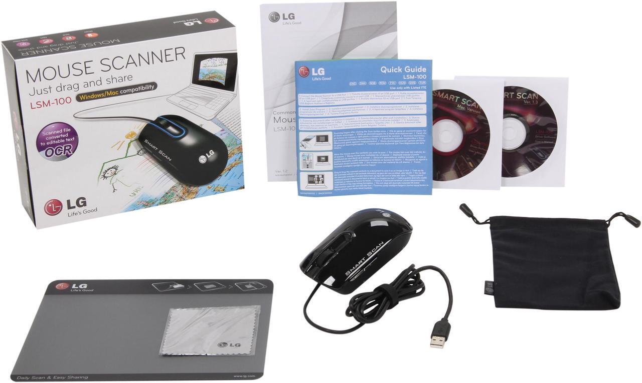 Alt view image 5 of 5 - LG LSM-100 (MCL1ULOGE.CH3MAC) 1200dpi Laser 5 Button  Smart Mouse Scanner