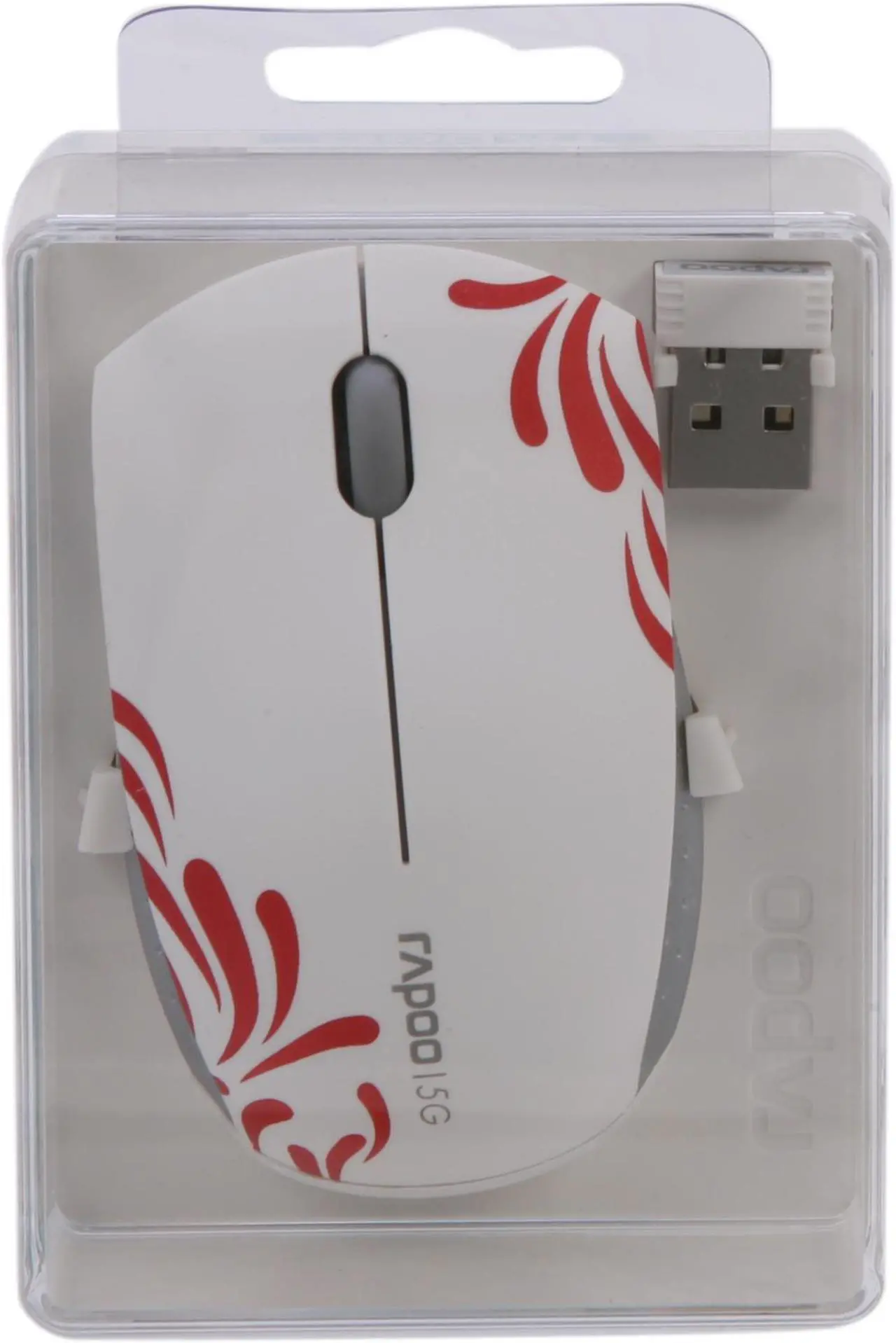 Alt view image 6 of 6 - Rapoo 3300P White 3 Buttons 1 x Wheel USB 5GHz Wireless Optical Mouse