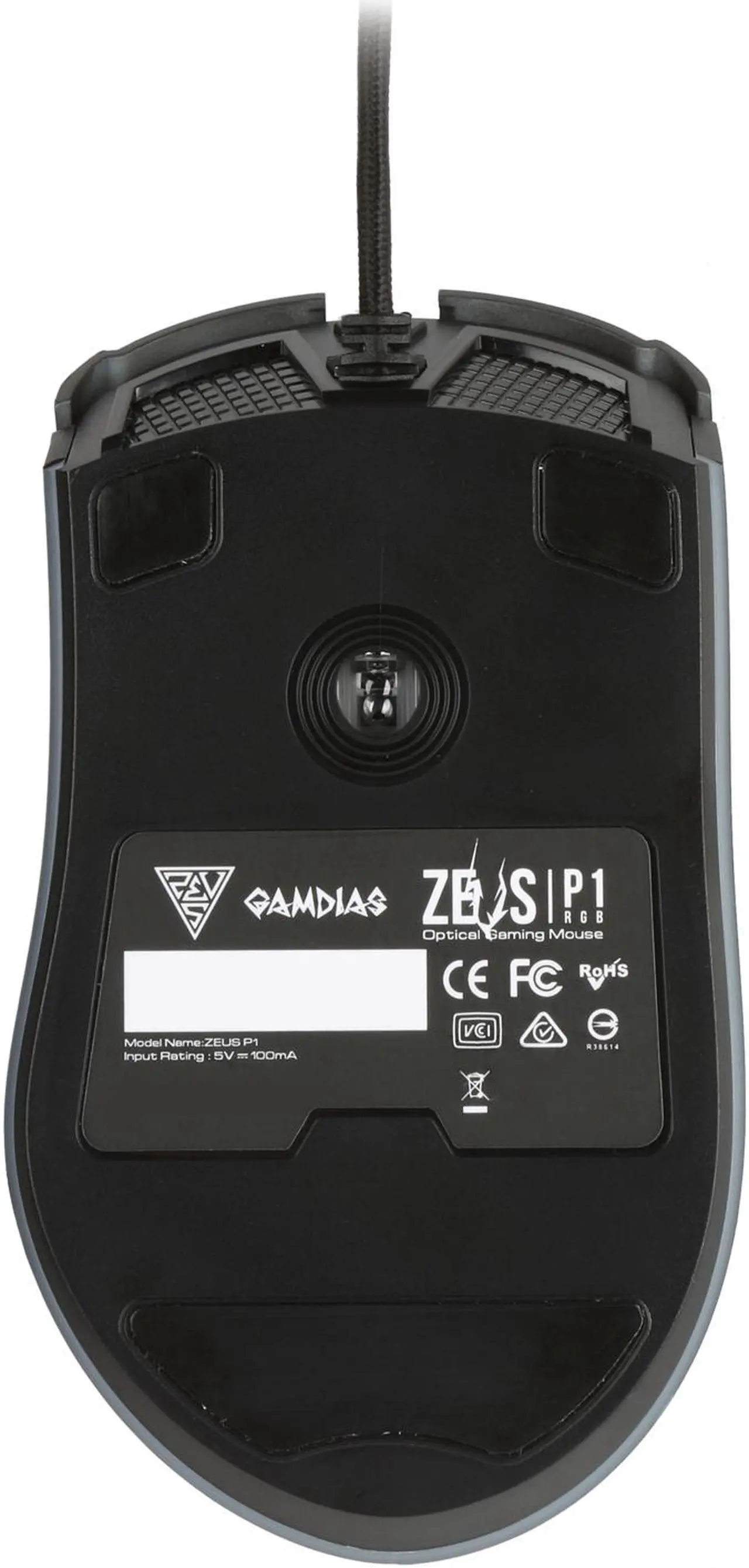 Alt view image 6 of 6 - GAMDIAS ZEUS P1 RGB GD-ZEUS P1 Black Wired Optical Gaming Mouse with 12000 dpi Optical Sensor