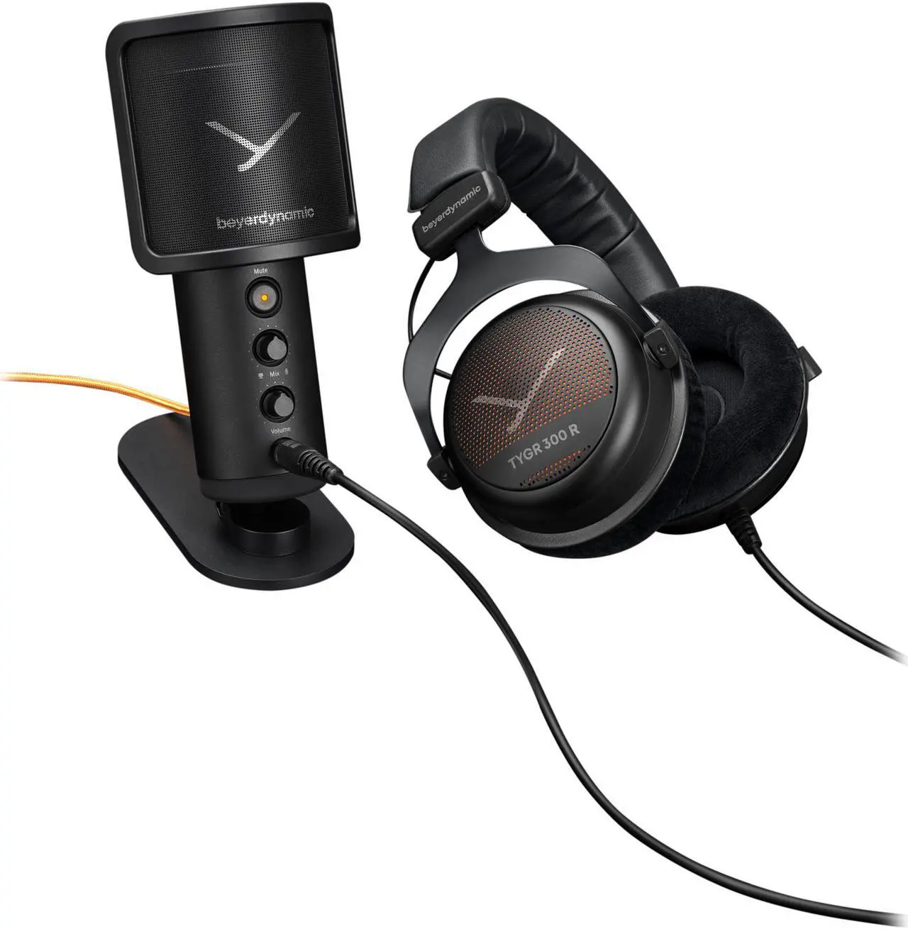 Alt view image 3 of 6 - beyerdynamic TEAM TYGR Streaming Bundle including Open-Back Gaming Headphones TYGR 300 R and FOX Professional USB Studio Microphone