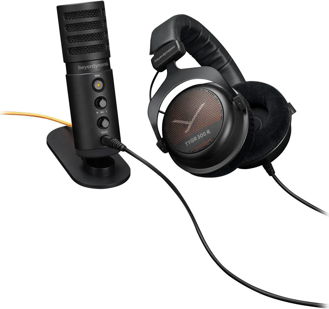 Alt view image 6 of 6 - beyerdynamic TEAM TYGR Streaming Bundle including Open-Back Gaming Headphones TYGR 300 R and FOX Professional USB Studio Microphone