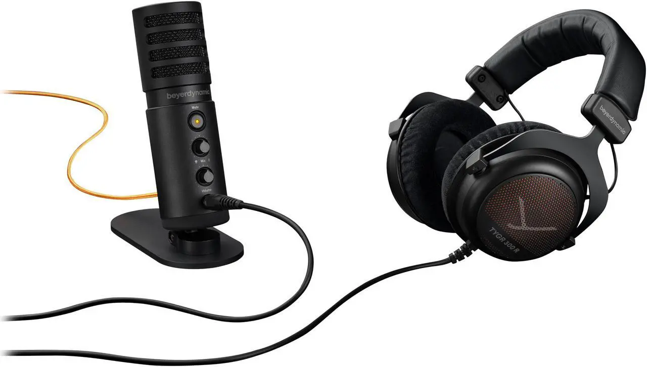 Alt view image 5 of 6 - beyerdynamic TEAM TYGR Streaming Bundle including Open-Back Gaming Headphones TYGR 300 R and FOX Professional USB Studio Microphone