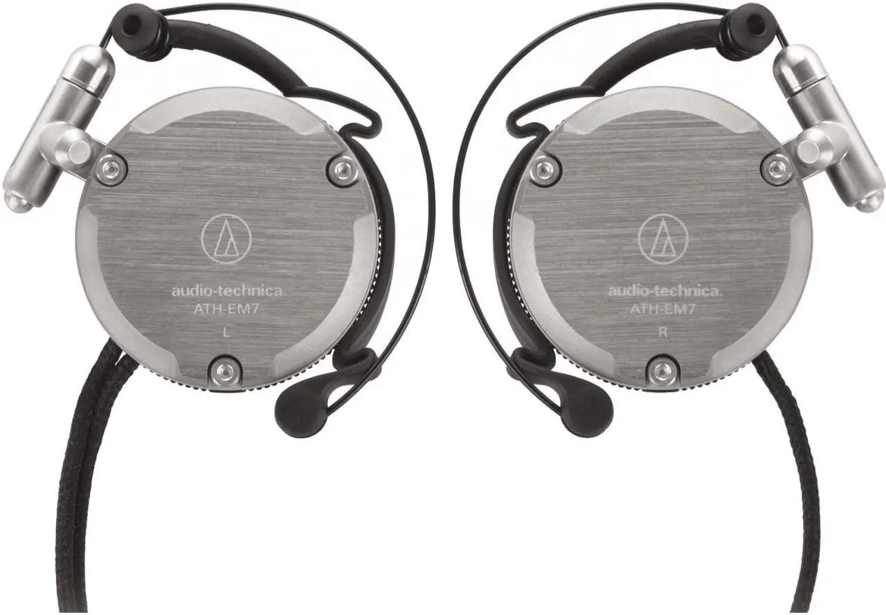 Main image of Audio-Technica ATH-EM7GM 3.5mm Connector Earbud Adjustable Aluminum Clip-on Headphones