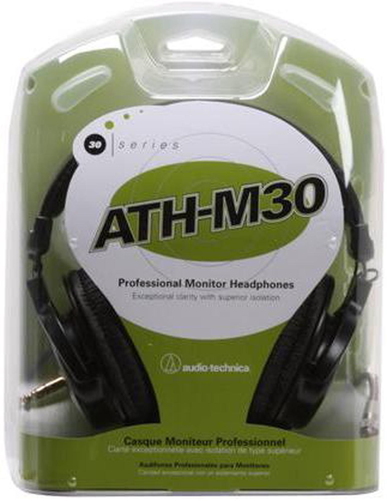 Alt view image 10 of 10 - Audio-Technica ATH-M30 3.5mm/ 6.3mm Connector Circumaural Closed-back Dynamic Stereo Monitor Headphone
