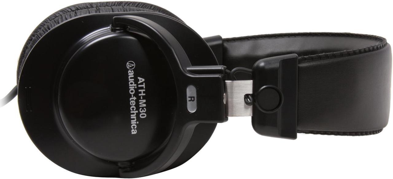 Alt view image 3 of 10 - Audio-Technica ATH-M30 3.5mm/ 6.3mm Connector Circumaural Closed-back Dynamic Stereo Monitor Headphone