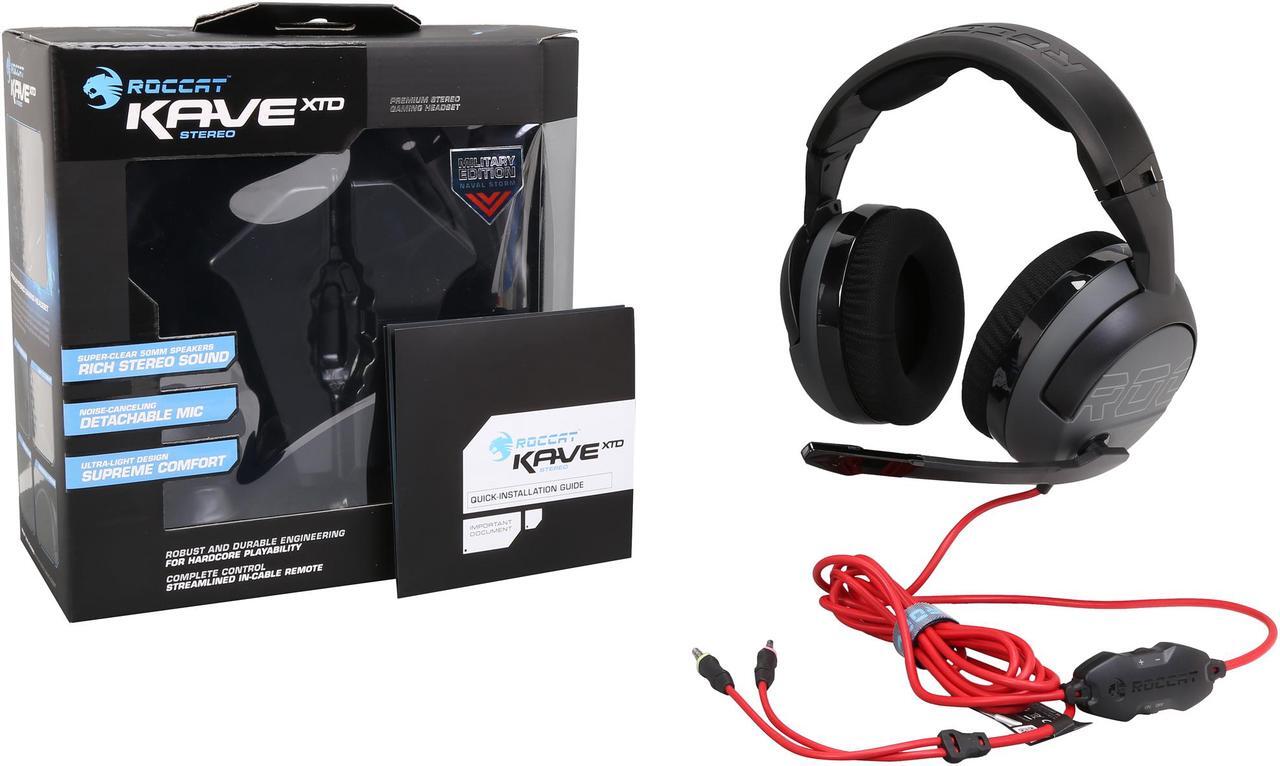 Alt view image 6 of 6 - ROCCAT Kave XTD Stereo PC Gaming Headset Military Edition - Naval Storm