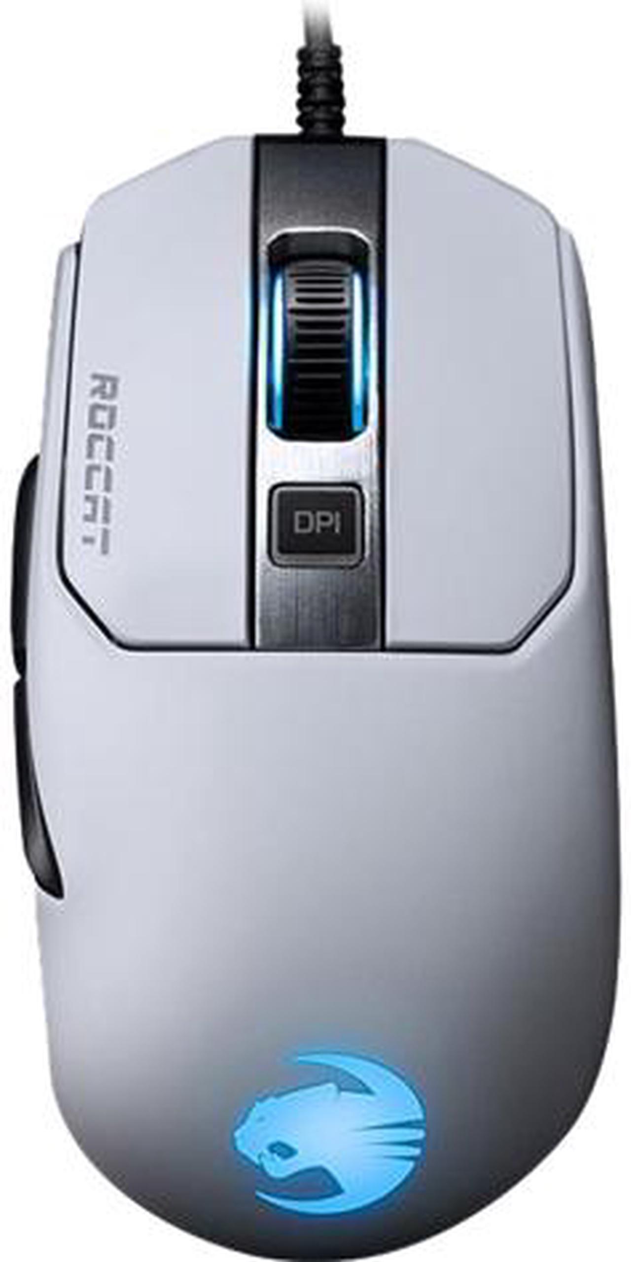 ROCCAT Kain 120 AIMO ROC-11-612-WE White 1 x Wheel USB Wired Optical Titan-Click RGB Gaming Mouse