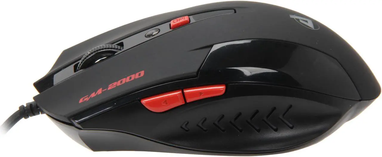Alt view image 4 of 5 - Azio Levetron GM2000 Black 6 Buttons 1 x Wheel USB Wired Optical Gaming Mouse
