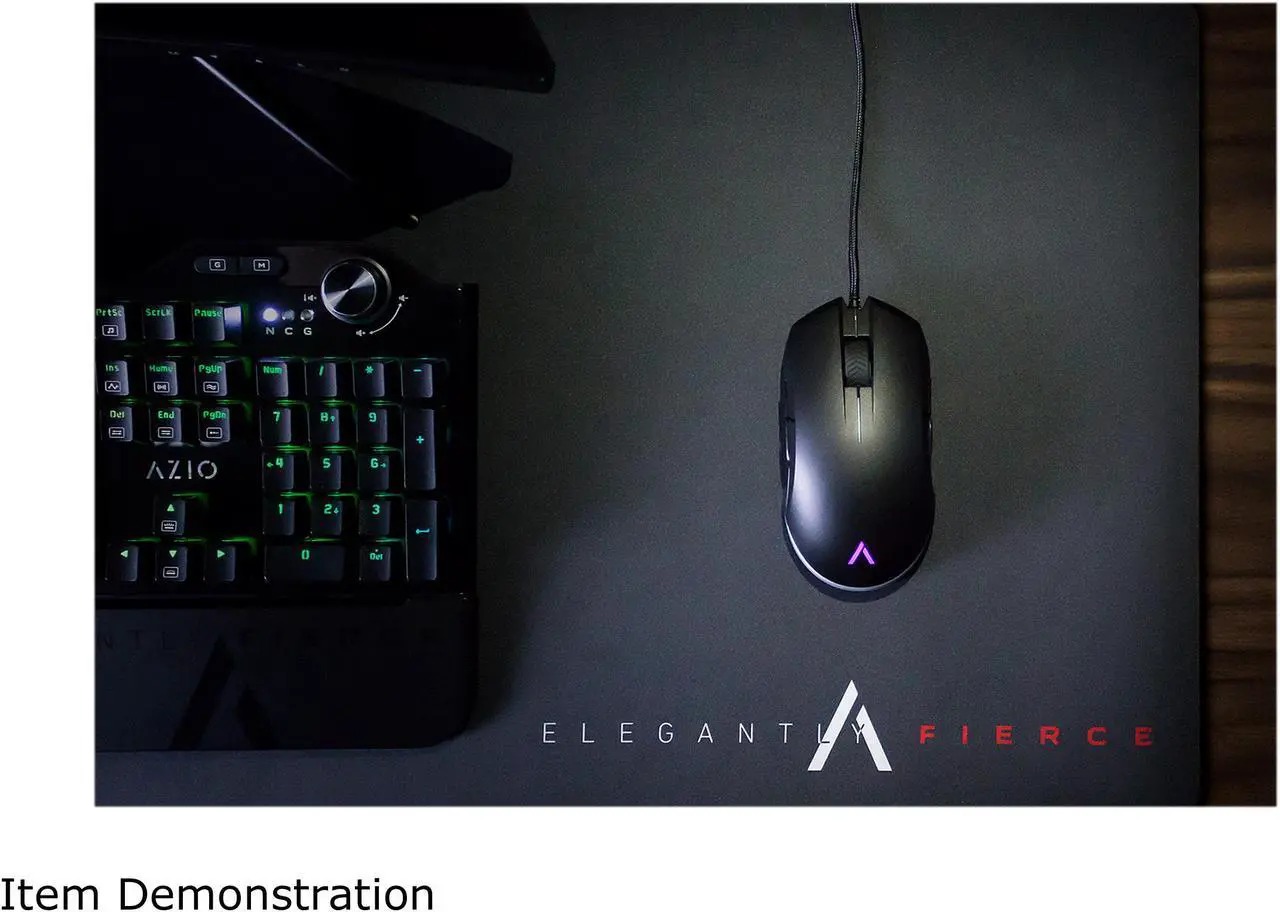Alt view image 7 of 7 - Azio ATOM Ambidextrous Backlit Gaming Mouse