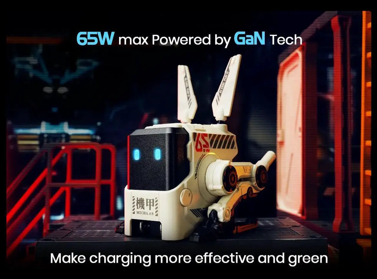 Alt view image 5 of 9 - GravaStar ALPHA65 FAST WALL CHARGER (GAN 65W) - Dawn White