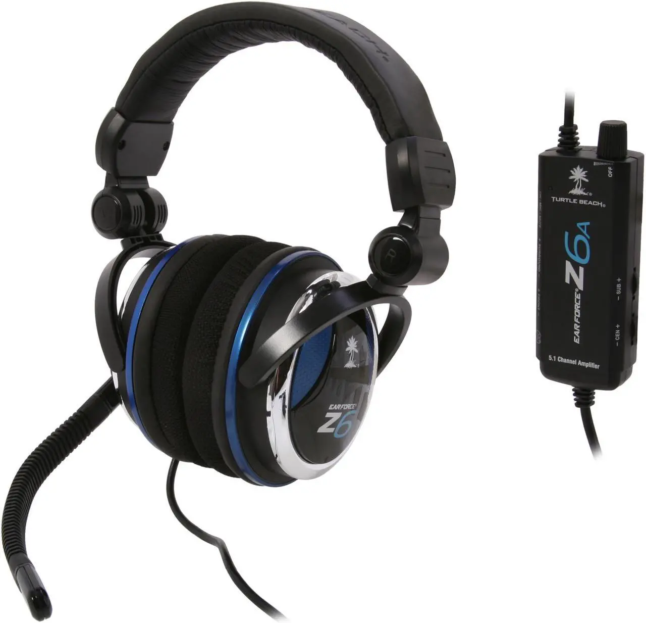 Main image of Turtle Beach Ear Force Z6A Quick Disconnect Connector Circumaural PC Gaming Multi-Speaker 5.1 Channels Headset