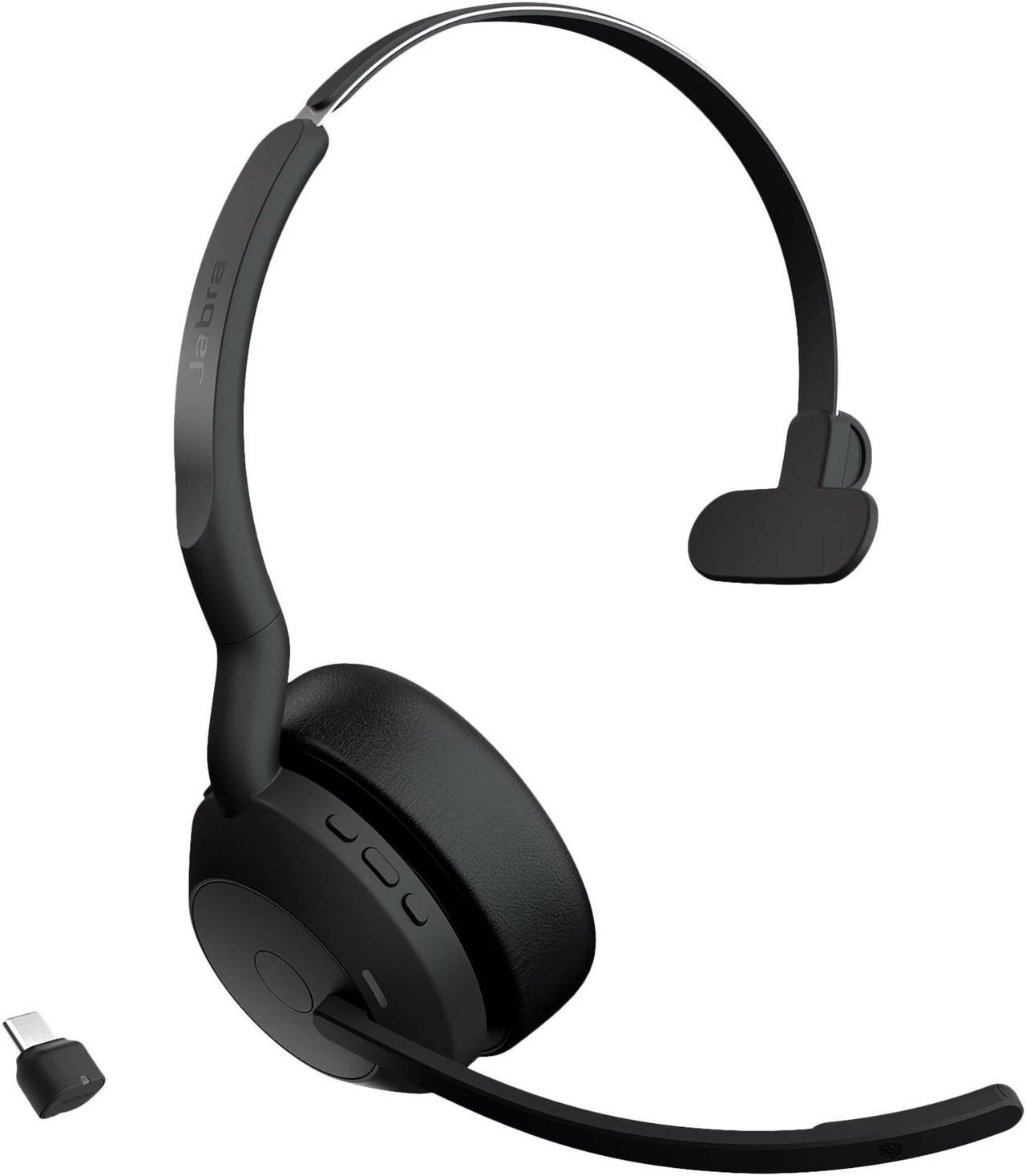 Jabra Evolve2 55 Headset - Mono - Wireless - Bluetooth - 98.4 Ft - 20 Hz - 20 KHz - On-Ear - Monaural - Supra-Aural - MEMS Technology, Noise Cancelling Microphone - Noise Canceling 25599-889-899-01