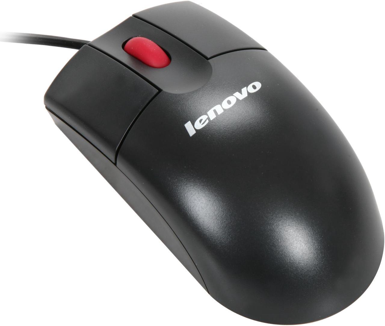 lenovo 06P4069 Black 3 Buttons 1 x Wheel USB Wired Optical Mouse