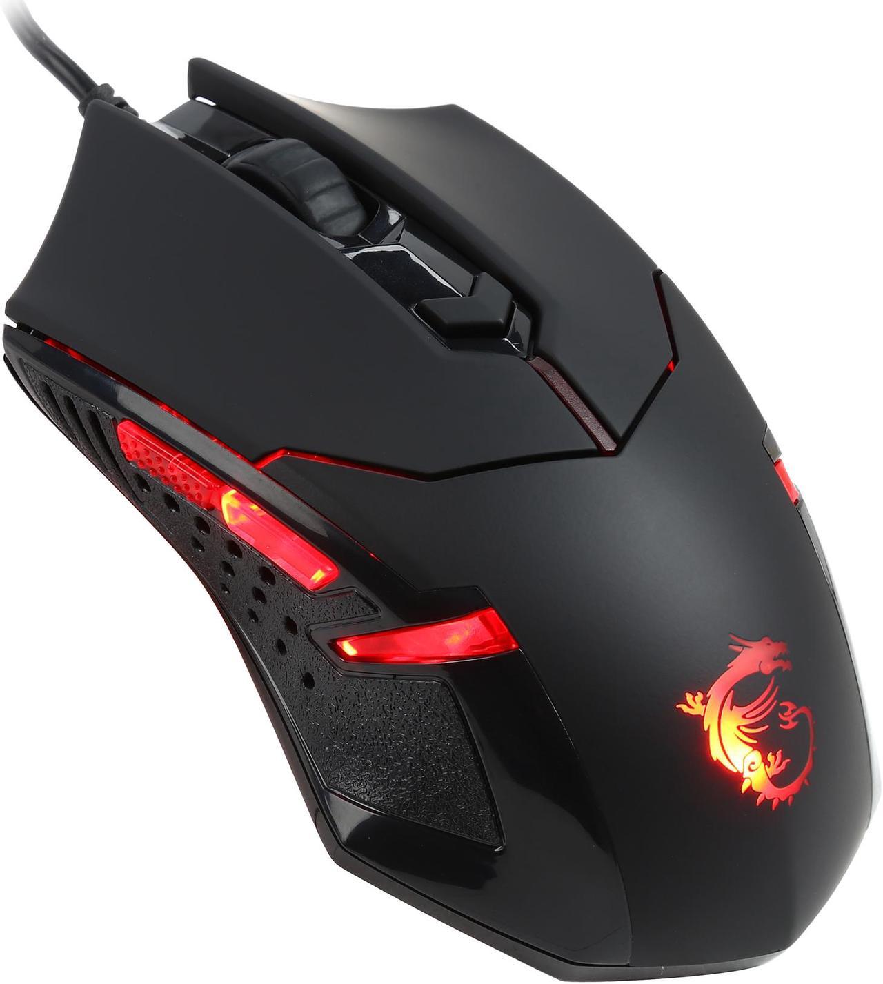 MSI Interceptor DS B1 H01-0001711 Black 6 Buttons 1 x Wheel USB Wired Optical Gaming Mouse