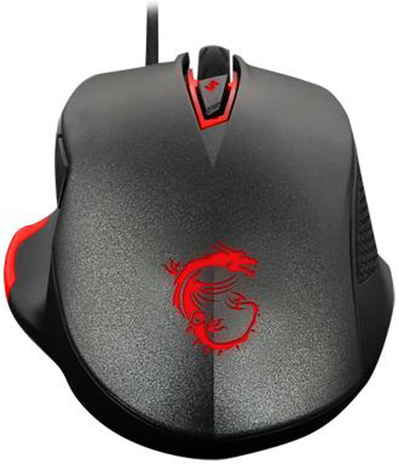 Alt view image 2 of 15 - MSI INTERCEPTOR DS300 S12-0401290-D22 Black 6 Buttons 1 x Wheel USB 2.0 Wired Laser Gaming Mouse