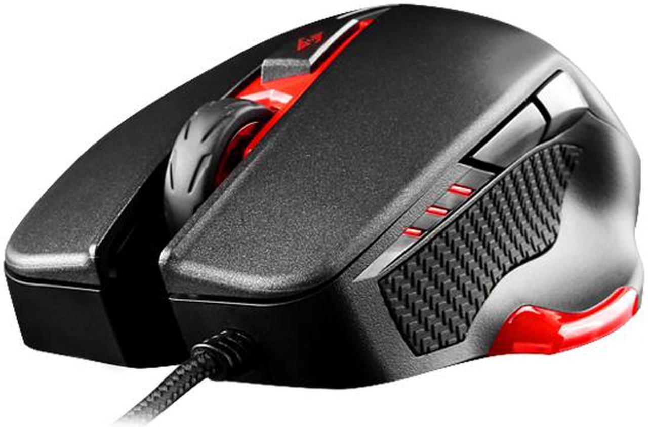 Alt view image 4 of 15 - MSI INTERCEPTOR DS300 S12-0401290-D22 Black 6 Buttons 1 x Wheel USB 2.0 Wired Laser Gaming Mouse